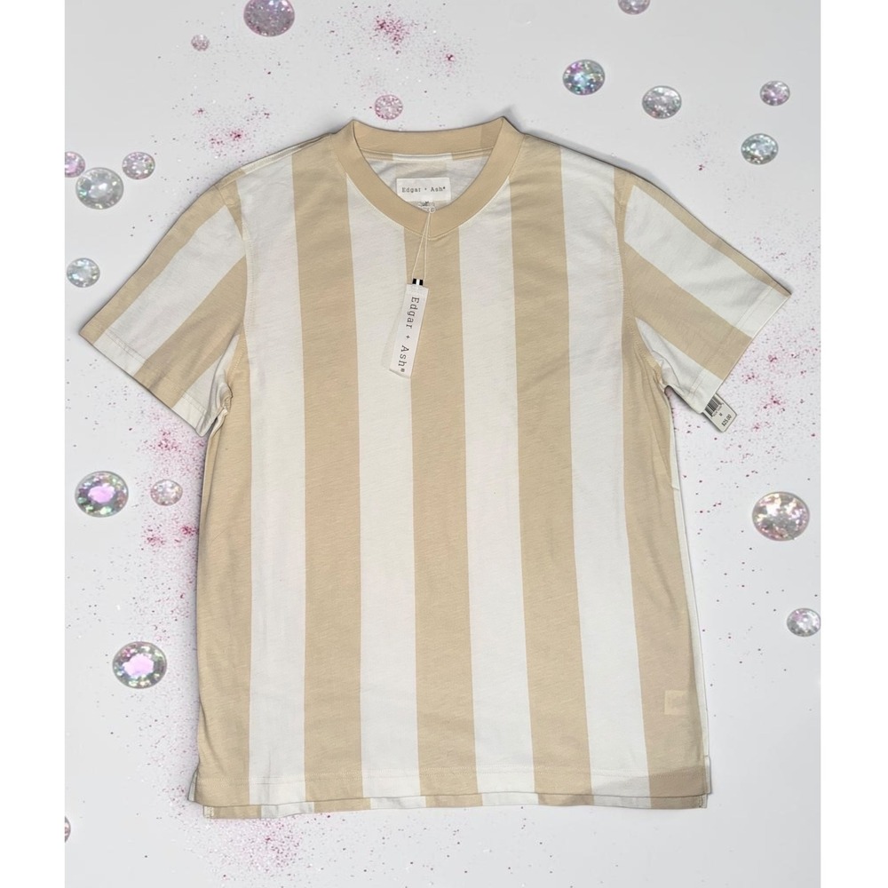 Edgar + Ash - Mens Tan White T-Shirt - Size Medium - *NWT*